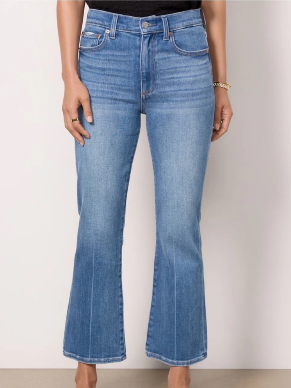 Pistola Lennon Crop High Waist Blue Mesa Blue Jeans SZ 26 2